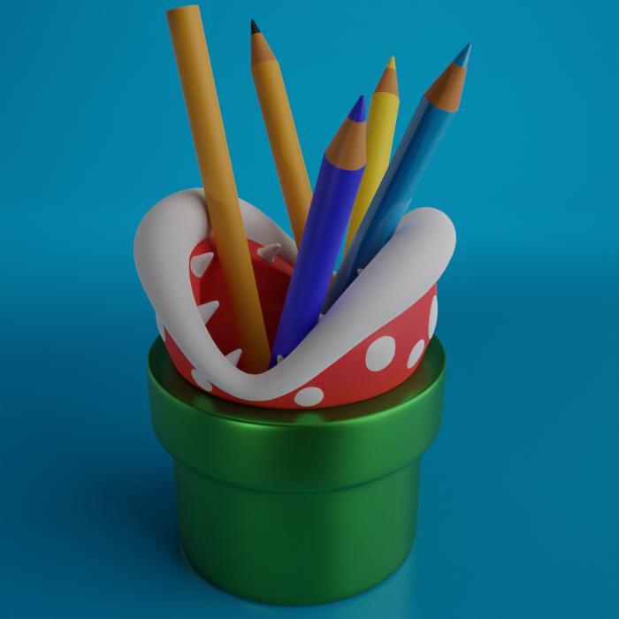 Piranha Plants Mario Brothers  pencil holders or succulent flower pot