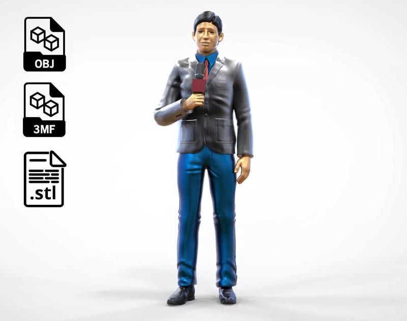 N1 Reporter with Uniform is Reporting