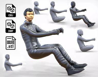 N3 Sitting Race Driver 1 64 Miniature