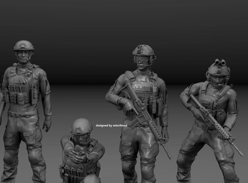 PACK 4 SOLDIERS SPECIAL FORCES ACTION V2