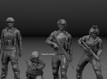 PACK 4 SOLDIERS SPECIAL FORCES ACTION V2