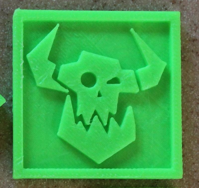 Custom Space Ork Icon Extrusion