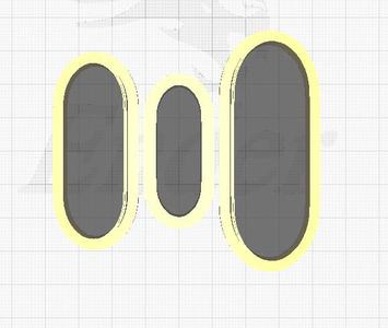 Set of 8 Oval Huggie, Hoop, Barrette Hairclip,  or Keyring Cutters for Polymer Clay - Sharp Cutting Edges!