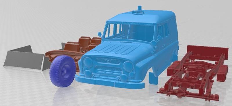 UAZ 469AP Police 1978 Printable Car