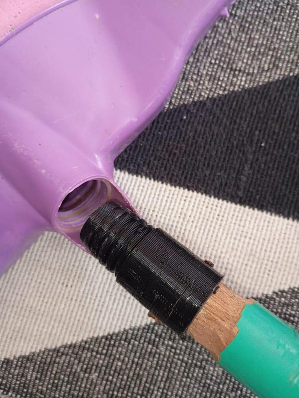 Broomstick threaded connector