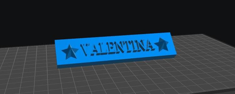 Valentina Nameplate