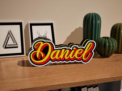 "Xavi" Name Script Lightbox, Led lamp