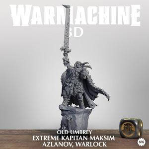 WARMACHINE 3D Old Umbrey Extreme Kapitan Maksim Azlanov
