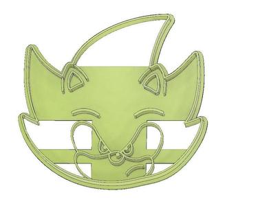 SONIC HEAD COOKIE CUTTER, FONDANT CUTTER