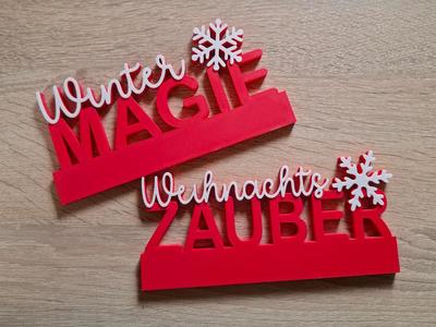 Winter Magic Christmas Charm Block Holder