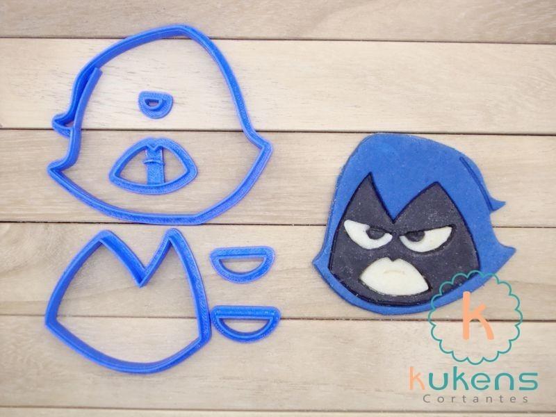 Young Raven Titans Set Cookies Cutter