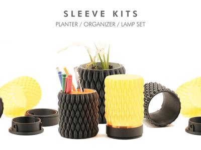 Ripple set - Modular Lamp, Planter & Organizer
