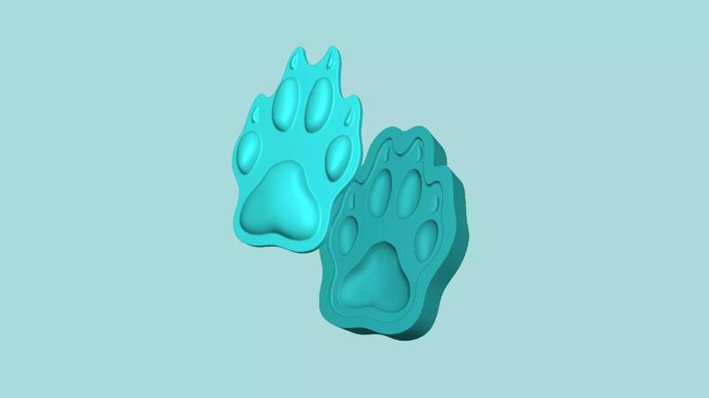 Wolf Footstep - Silicone Mold -Template