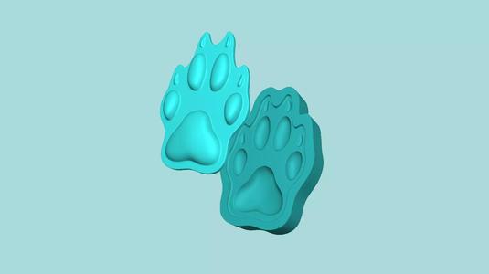 Wolf Footstep - Silicone Mold -Template