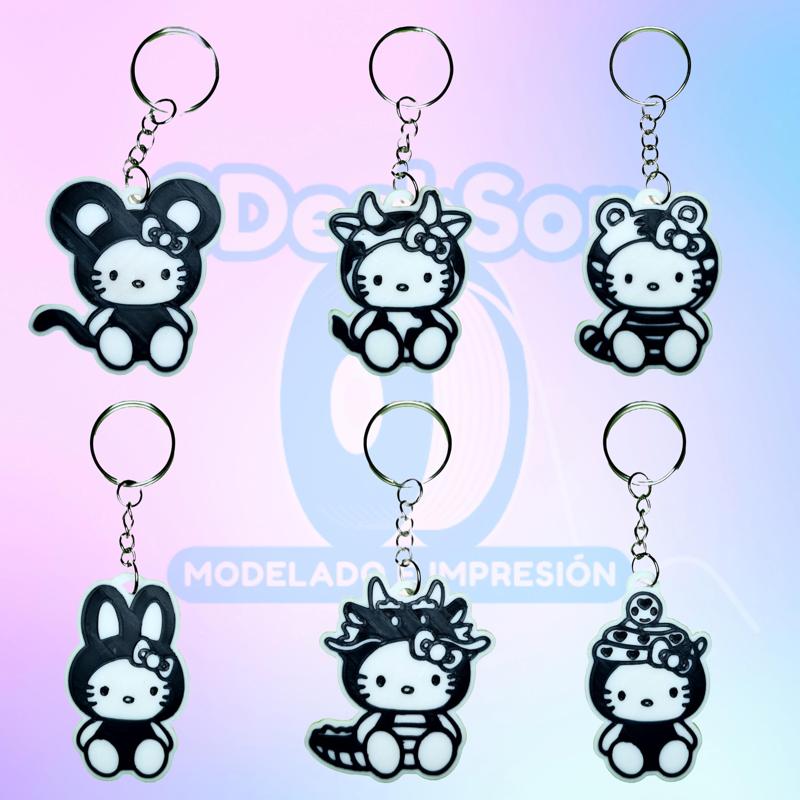 Hello Kitty Keychains - 6 Models