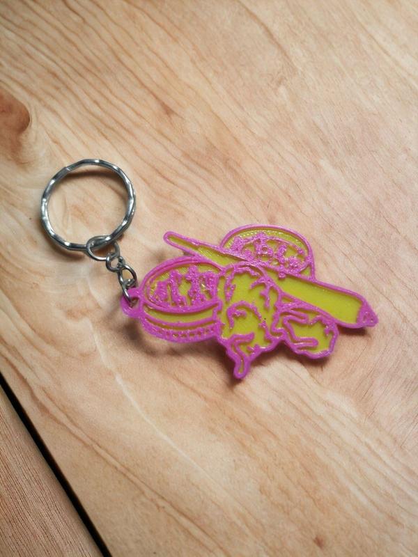 Cannabis grinder grow keychain