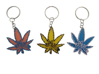 Crazy marijuana leaf key chains GROW