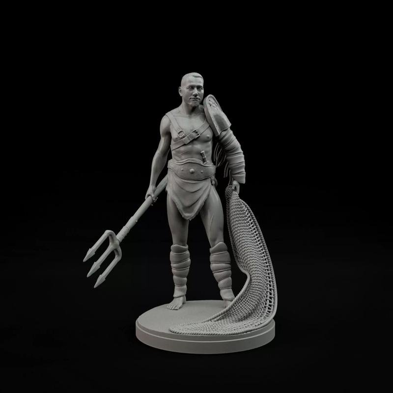 Retiarius Roman gladiator miniature