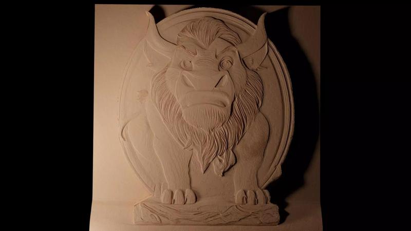 Pumbaa The Lion King CNC 3d Print High Relief Sand Casting