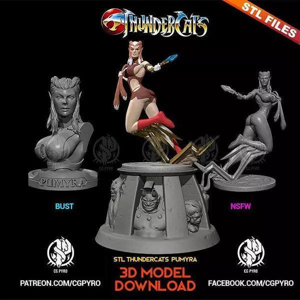 Pumyra Pumara  Thundercats STL files 3D printing collectibles