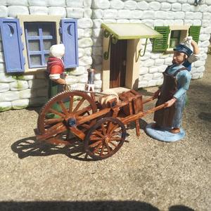 Santon and his cart 7cm