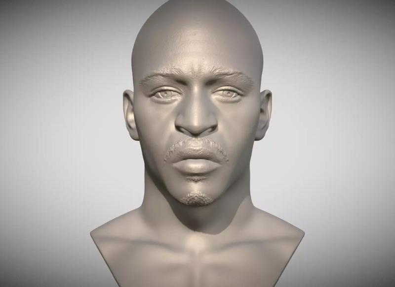 Rakim bust for 3D printing