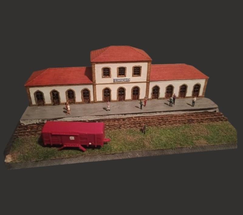 [ZM H0 scale] La Fregeneda train station in Spain (resin)