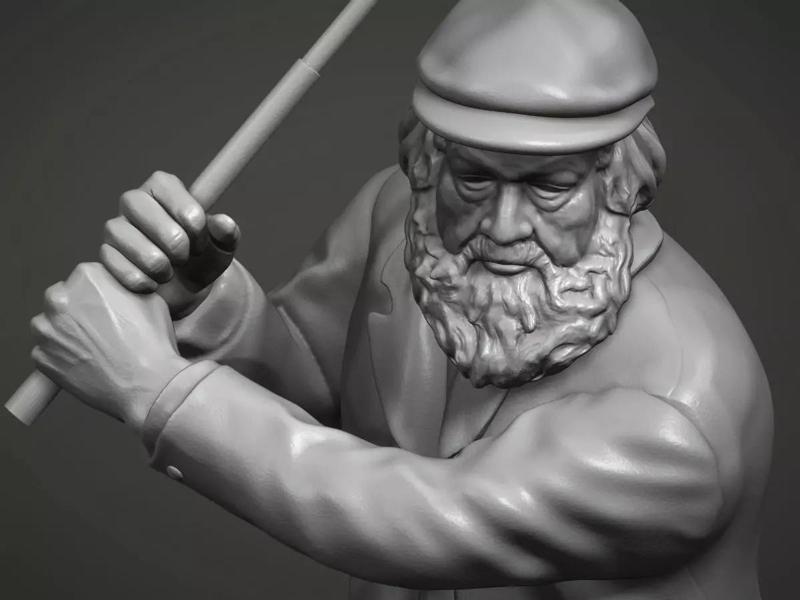 Old Tom Morris Sculpture - Old Golfer