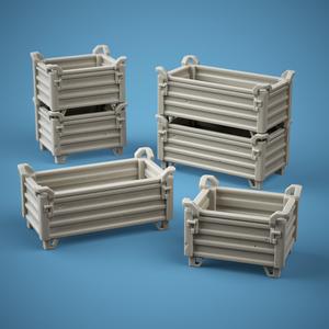 Grid / Transportation Box Stackable - Resin 3D Print Files