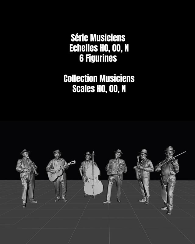 Lot 9 - Set of 6 Figurines - Musicians