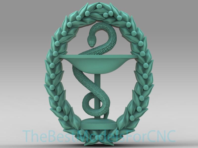 3D Model STL File for CNC Router Laser & 3D Printer Snake Medicine Design
