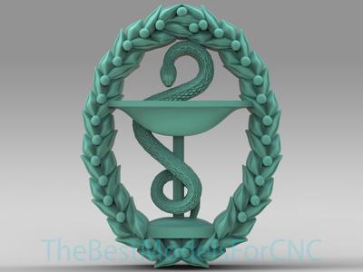 3D Model STL File for CNC Router Laser & 3D Printer Snake Medicine Design