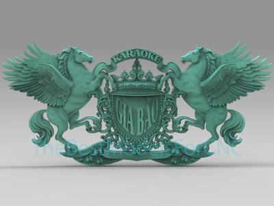 3D Model STL File for CNC Router Laser & 3D Printer Pegasus Shield