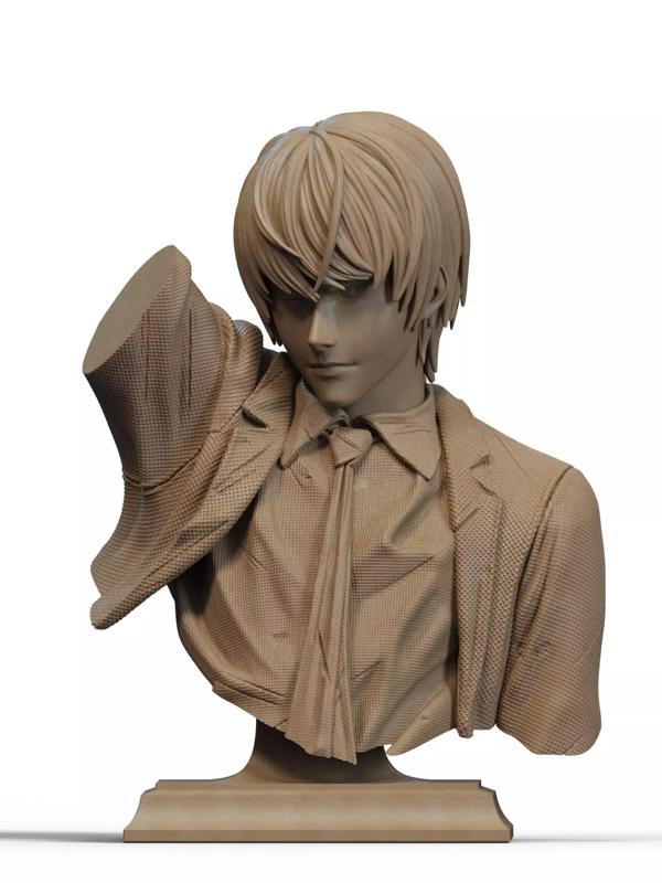 Light Yagami Bust 3D Print