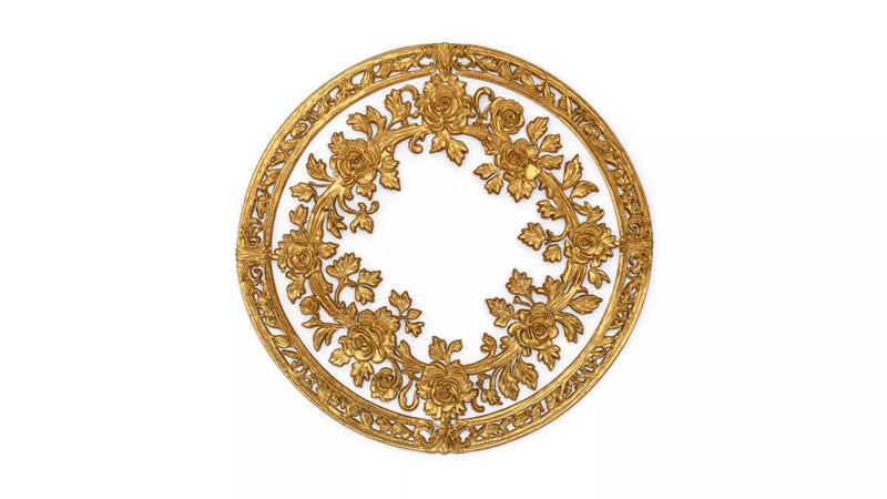 Classic circular carved decor ornament 16