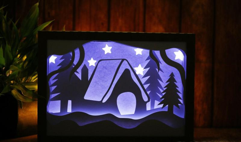 Christmas Scene lamp lightbox