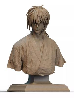 Kenshin Himura Bust 3D Print