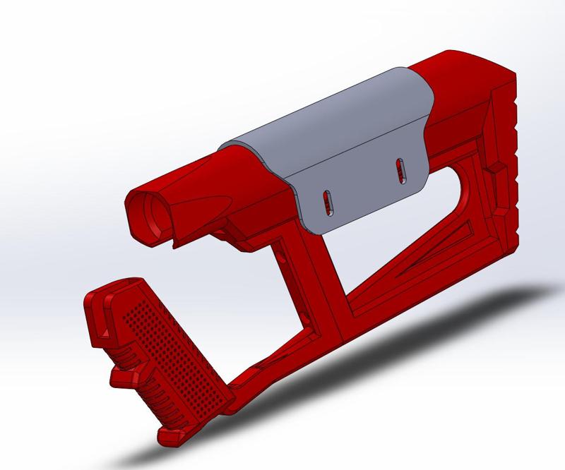 Airsoft KC02 one piece Stock and Grip