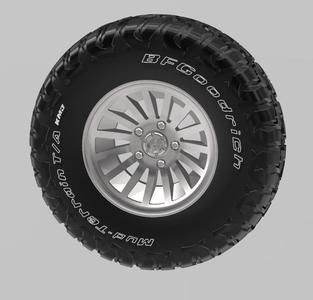 Offroad Wheel and Tire pack for 1/24 scale autos