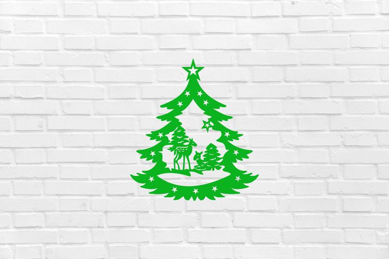 christmas ball earring reindeer fir tree