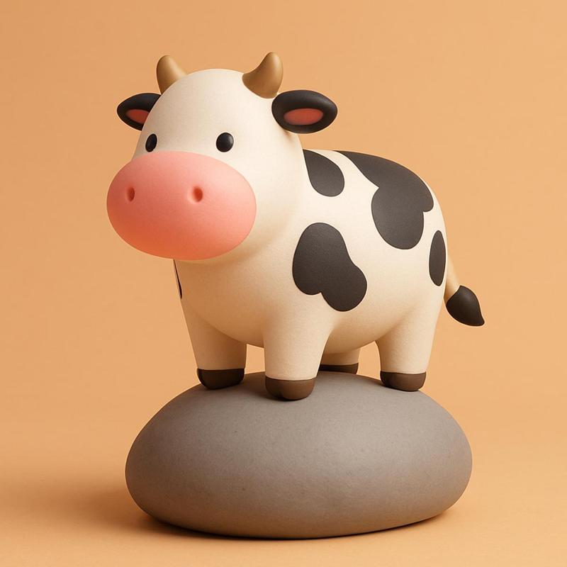 Cow on Rock