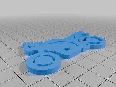 Yamaha FZ6 side view keychain