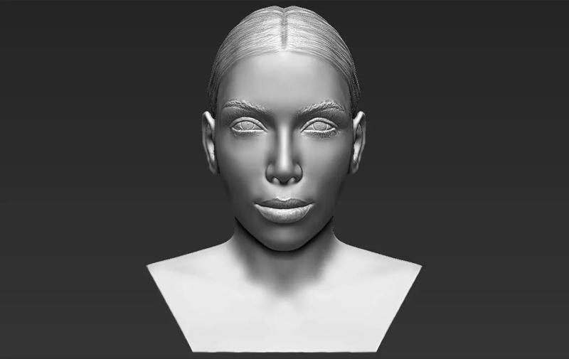 Kim Kardashian bust 3D printing ready stl obj formats
