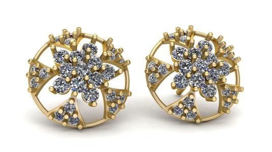 Fashion Women Diamond Earrings 3d Printable Model