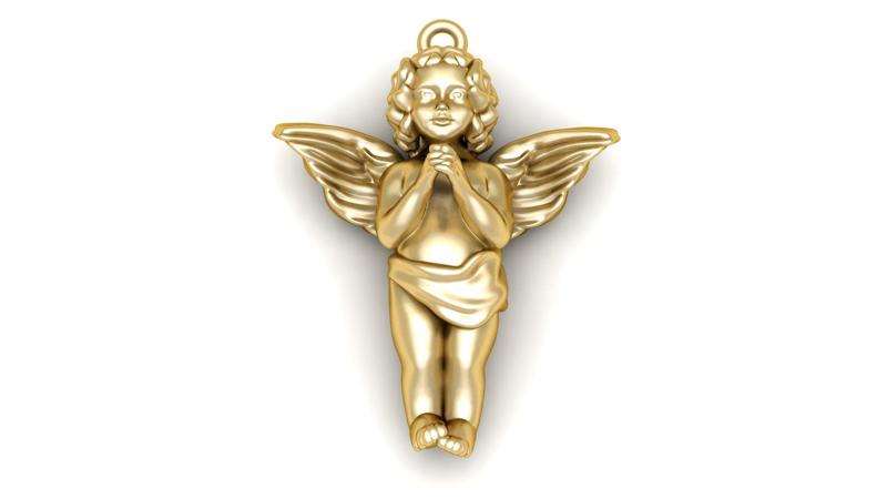 Baby Angel Pendant 3d printable Model