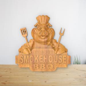 Smokehouse BBQ - 3D STL File For CNC Wood Carving, Cnc Router Files, Cnc relief files, 3d printer files