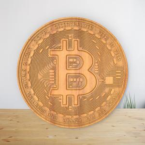 Btc Bitcoin - STL File For CNC Wood Carving, Cnc Router Files