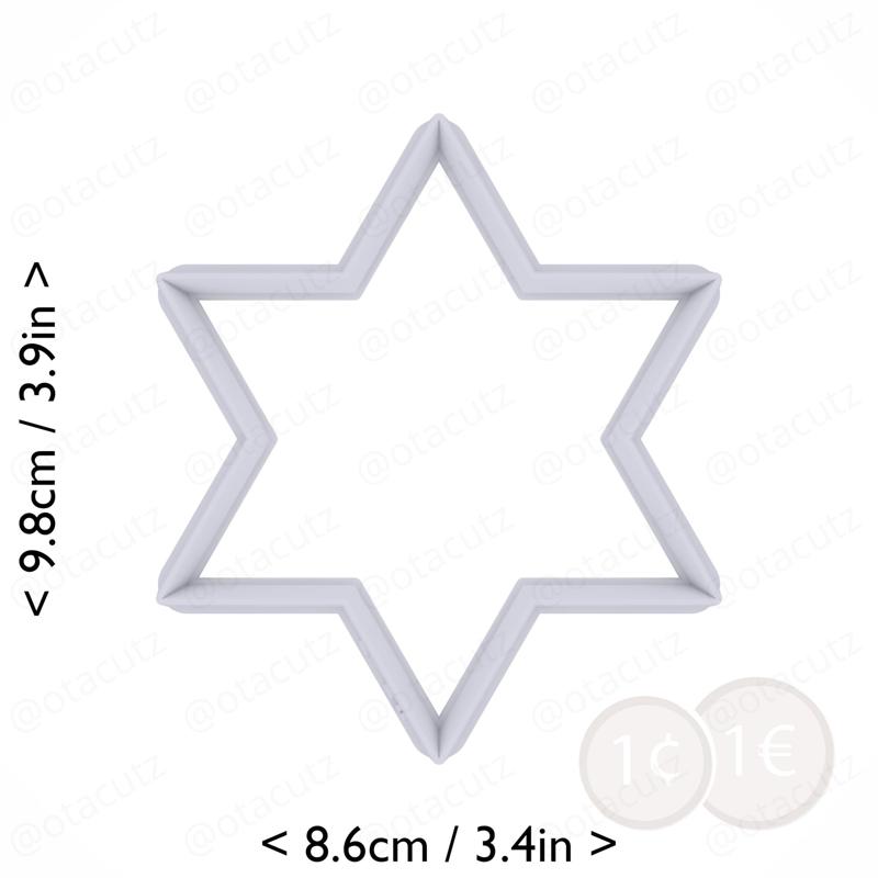 Hexagram Cookie Cutter 3.5in / 8.9cm