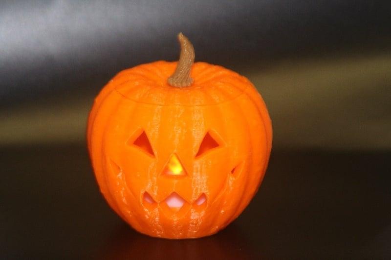 Jack-O-Lantern Pumpkin With Bottom Opening For LED Tea Light