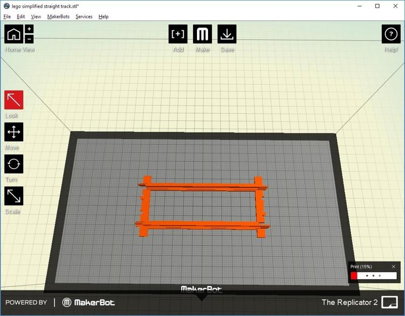 Lego straight track more simplified